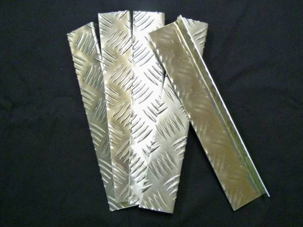 アルミシマ板(縞板)5本セット! 用途色々! L型 50×20×300拍卖