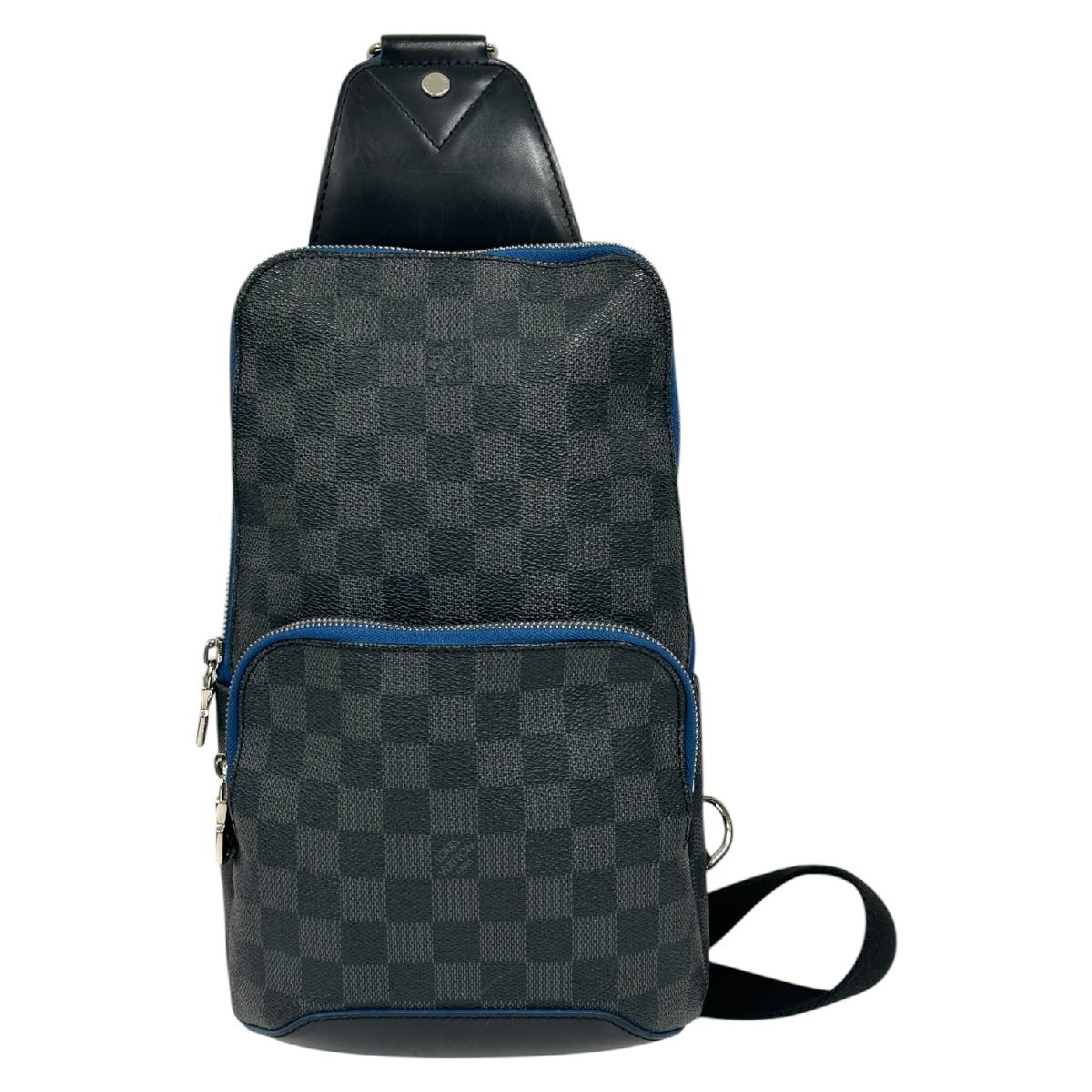 LOUIS VUITTON ルイヴィトン N40008 ダミエグラフィット アヴェニュースリングバッグ ボディバッグ ワンショルダー グレー メンズ【中古】拍卖