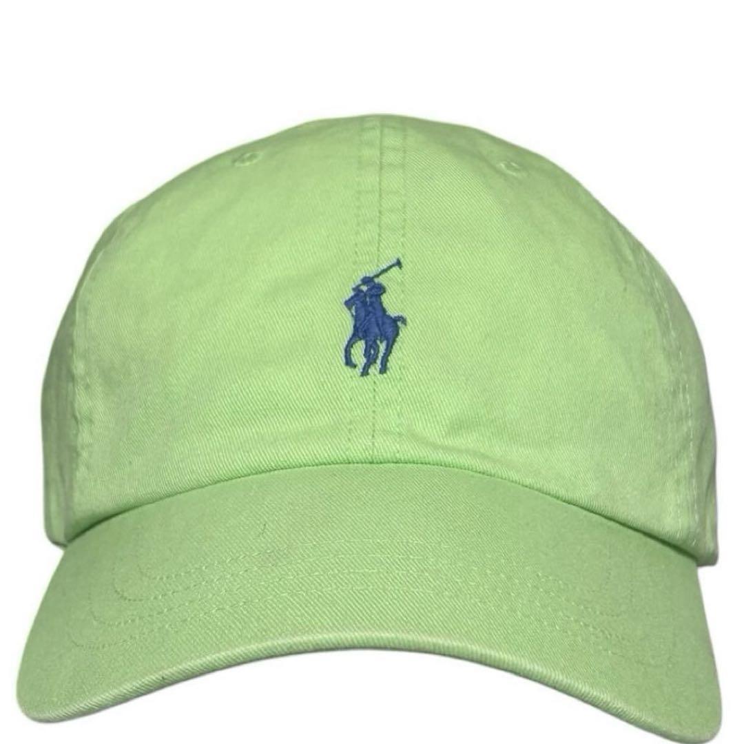 ラルフローレン 6パネルキャップ ライムグリーン系拍卖