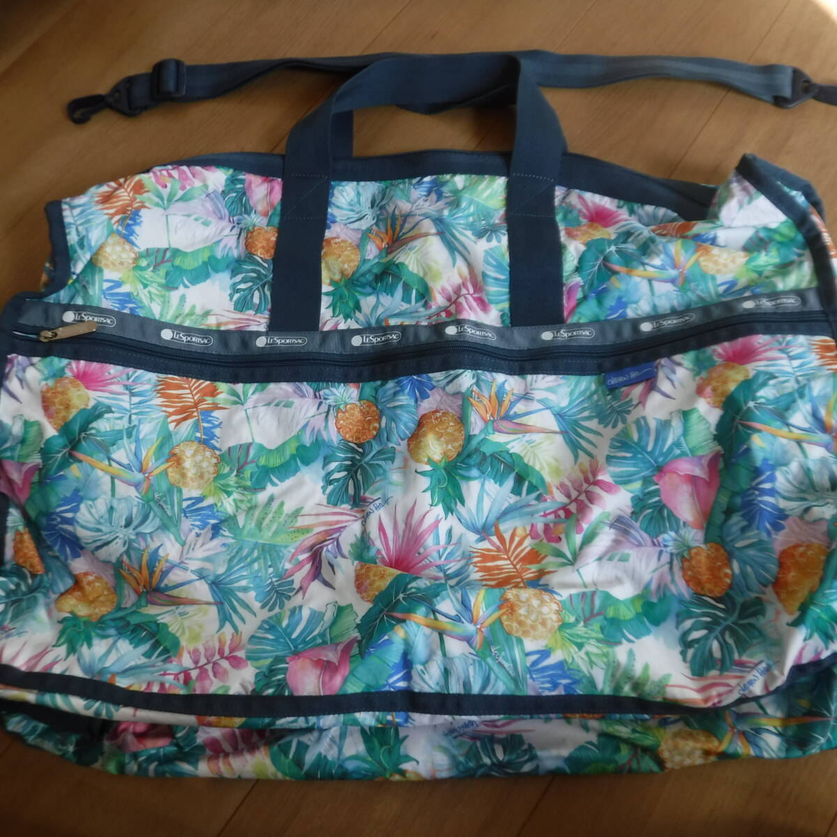 税不要特価 新品!LESPORTSAC レスポートサック ハワイ限定 ローレンロス ハワイアン 特大 ボストンバッグ♪①エクストララージ拍卖