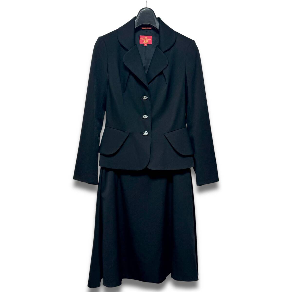 美品 Vivienne Westwood レッドレーベル セットアップ スーツ ジャケット スカート オーブボタン オーブ裏地 ラブジャケット拍卖