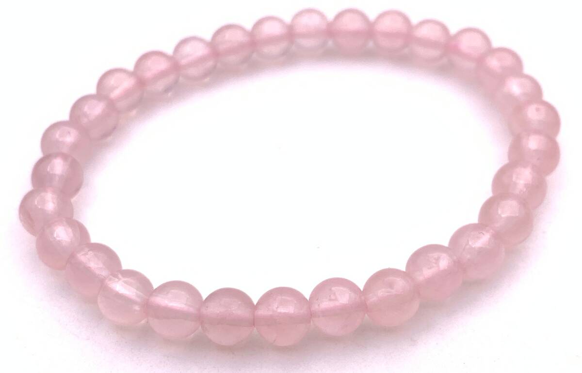 天然石ローズクォーツ(紅水晶)AA6mmのブレスレット-RQ2拍卖