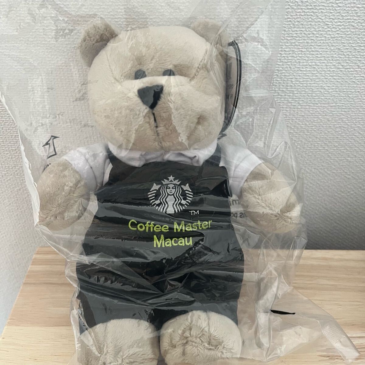 スターバックス ベアリスタ ぬいぐるみ☆コーヒーマスターのエプロン☆マカオ☆新品未開封拍卖