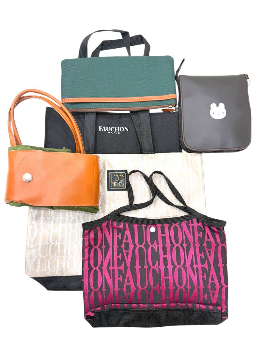 ●H7-7-41 FAUCHON ミニバッグ 記念バッグ プチバッグ 高島屋 非売品 クマ折りたたみ エコバッグ 鞄 エコバッグ 合計6点 おまとめ拍卖