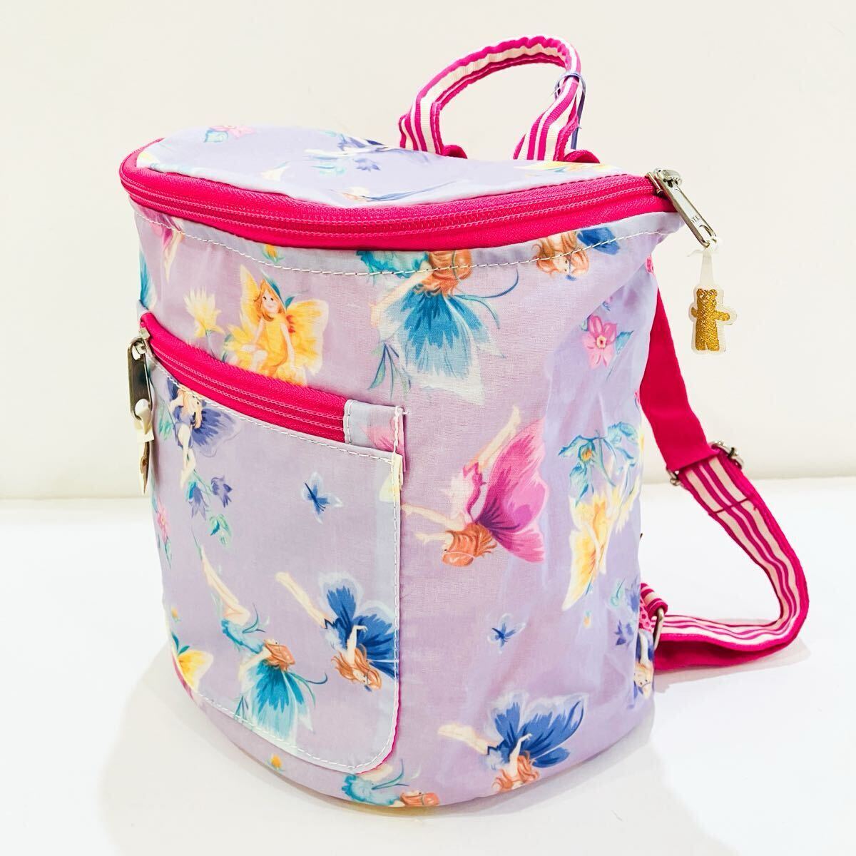 【新品未使用】fafa フェフェ リュックサック ベビーリュック ラベンダーフェアリー 妖精 お花 薄紫 カラフル ゆめかわいい おむつ拍卖