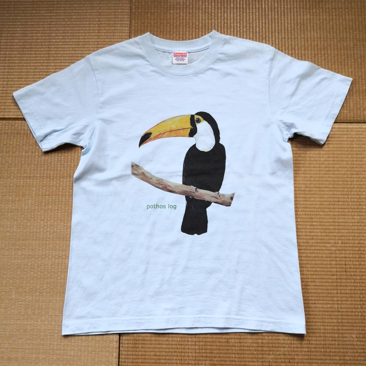 オオハシ オニオオハシ トゥーカン 半袖Tシャツ Sサイズ うすい水色 綿100%拍卖