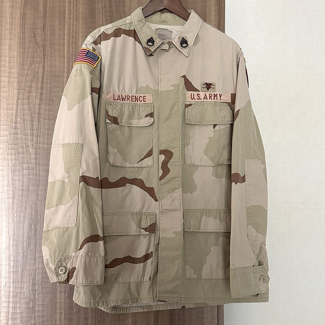 【ミリタリー古着】U.S. ARMY 3Cデザートカモ ミリタリージャケット BDU ミディアムロング拍卖