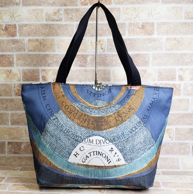ガッティノーニ プラネタリウム ナイロン トートバッグ A4 ブルー Gattinoni拍卖