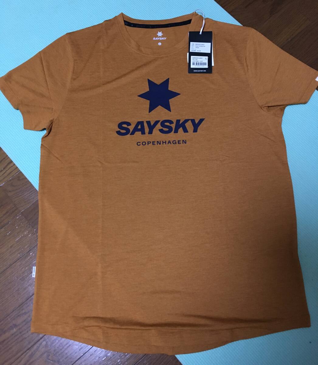 SAYSKY/セイスカイ ランニングTシャツ マラソン ジム 部活 Lサイズ nike adidas asics puma hoka on new balance reebok ③拍卖