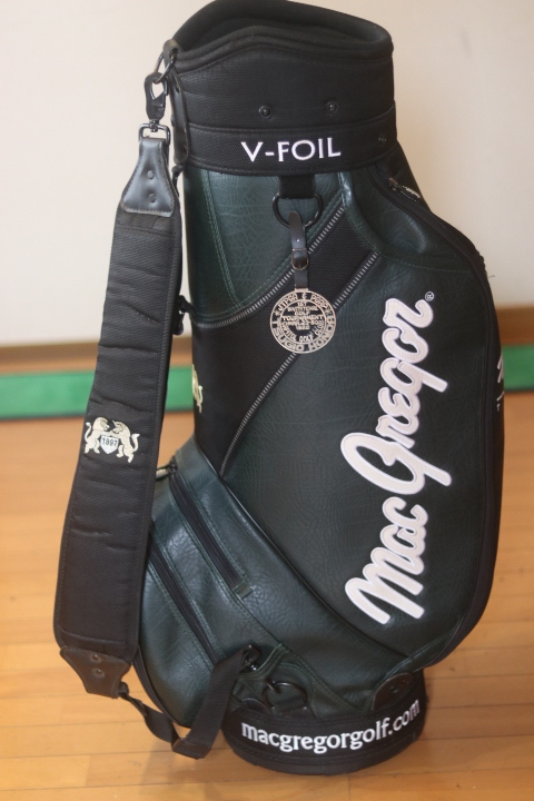 【全国送料無料】1980年代ヴィンテージ MacGregor キャディバック 9.5in 6分割 チャーム付き フード無 マクレガー拍卖