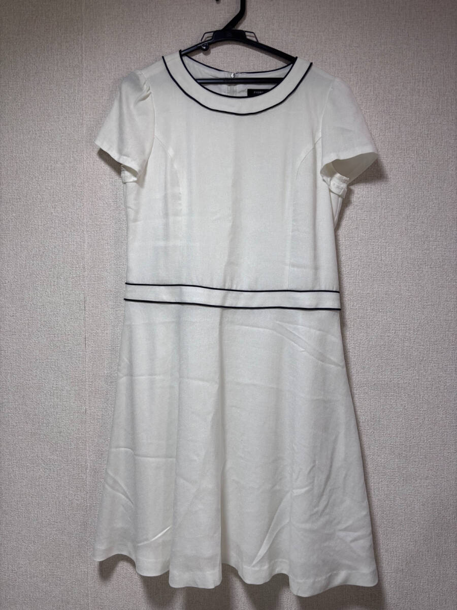 d3839◆FIGNO半袖ワンピース40ホワイト◆美品拍卖