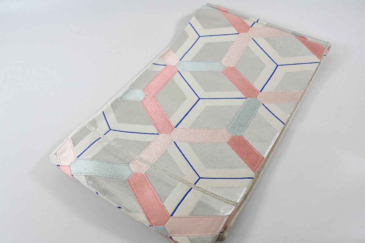 袋帯 六通柄 亀甲 帯丈426cm ★着物屋 ne-14841 桜庭呉服店拍卖