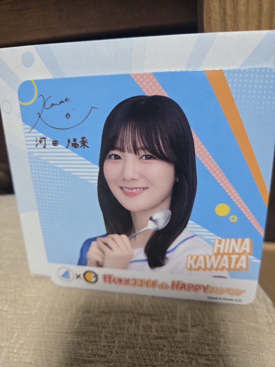 即決! CoCo壱番屋 日向坂46 限定 オリジナル コースター 河田陽菜拍卖
