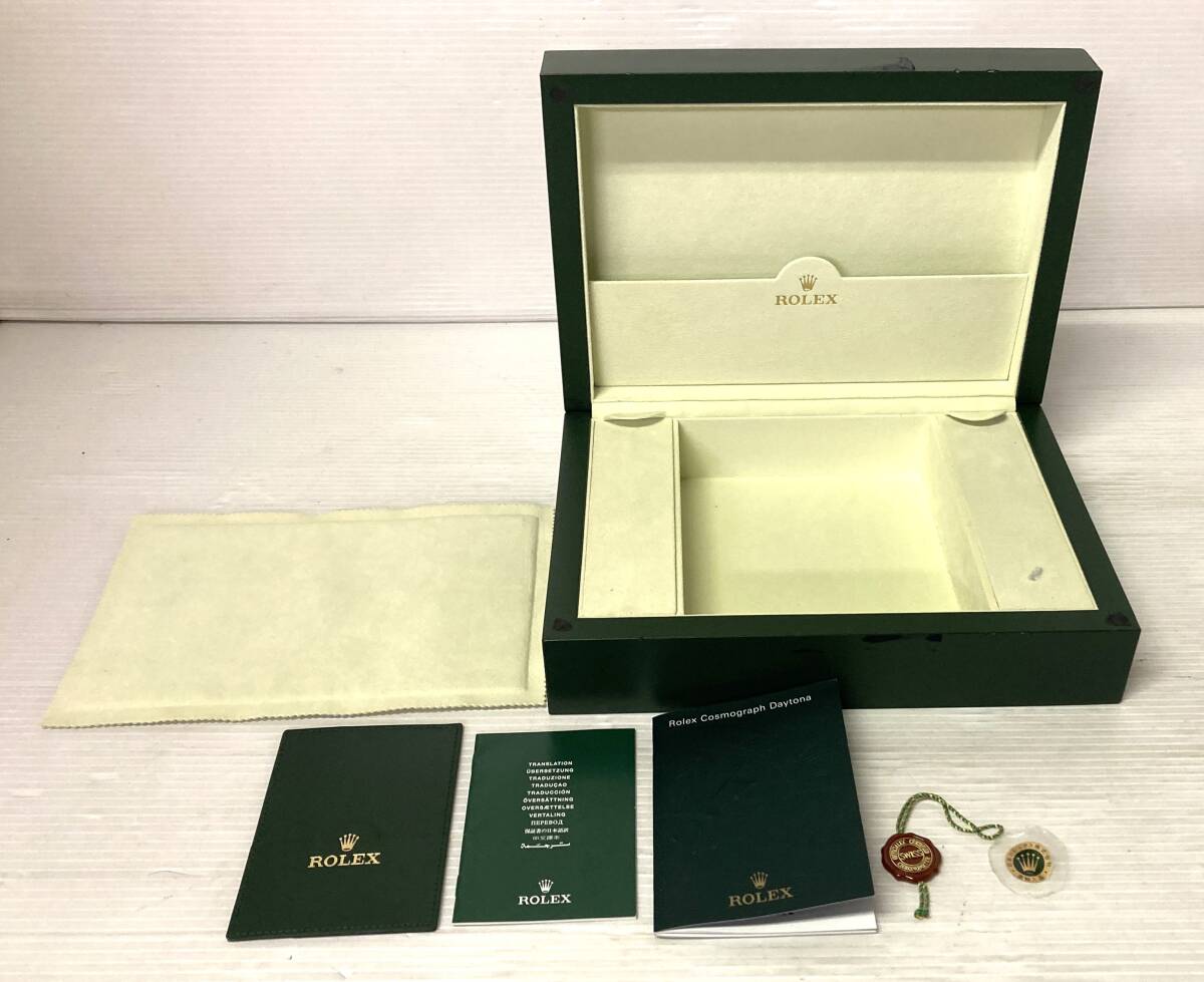 ★☆純正 ROLEX ロレックス 時計ケース モス 特大箱 デイトナ 冊子 パスケース 赤タグ シール 宝石箱 BOX 箱 ウォッチケース BOX 73☆★拍卖