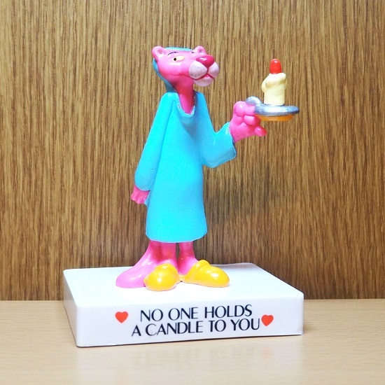 ピンクパンサー フィギュア PVC 台付き パジャマ ロウソク 1989 Pink Panther アメトイ拍卖