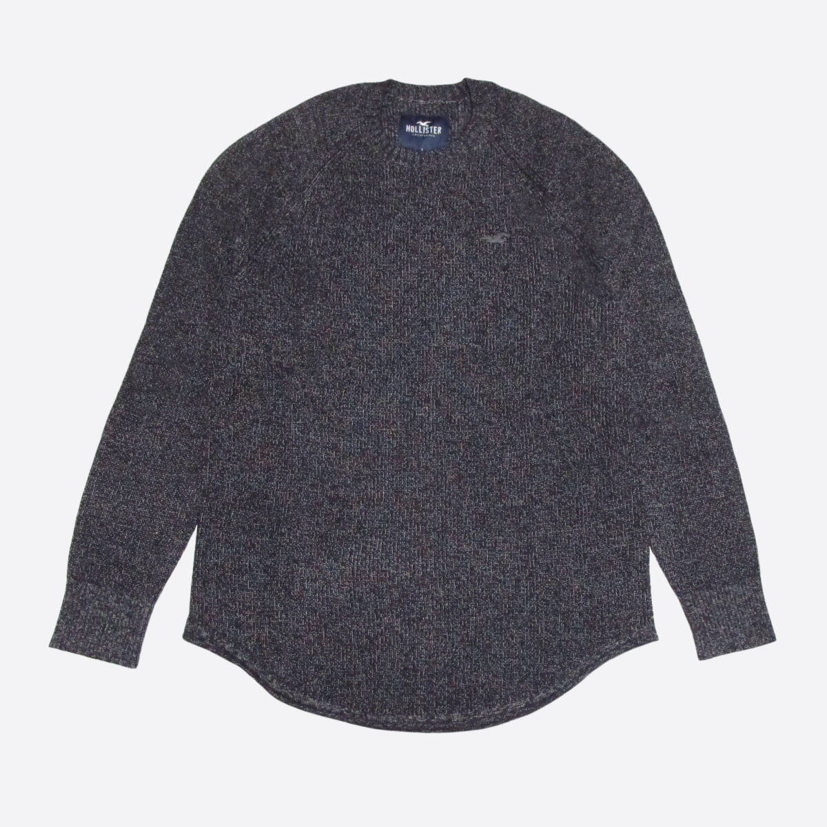 ★SALE★Hollister/ホリスター★カーブドヘムクルーネックセーター (Heather Black/L)拍卖