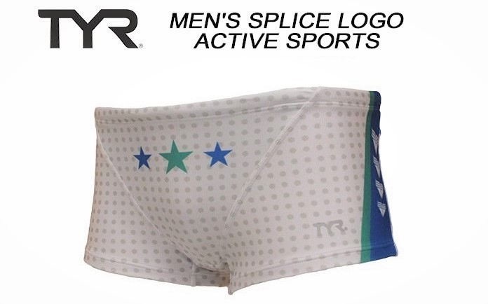 0131 ★ 新品 未使用 水着 競パン 学生 TYR 星 ドット柄 白 Lサイズ拍卖