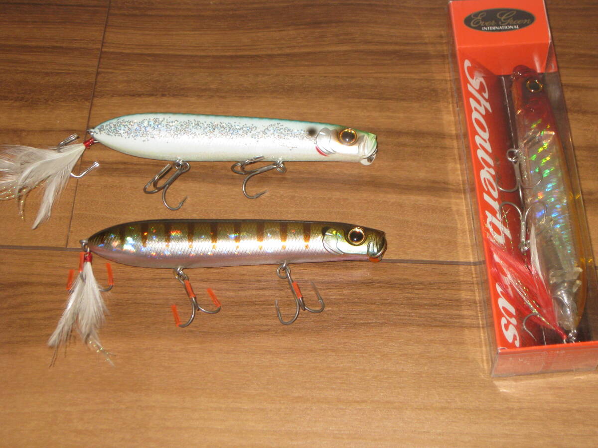 即決・美品 エバーグリーンのシャワーブローズ(オリジナル) 3個セット チニング チヌトップ ボートシーバス拍卖