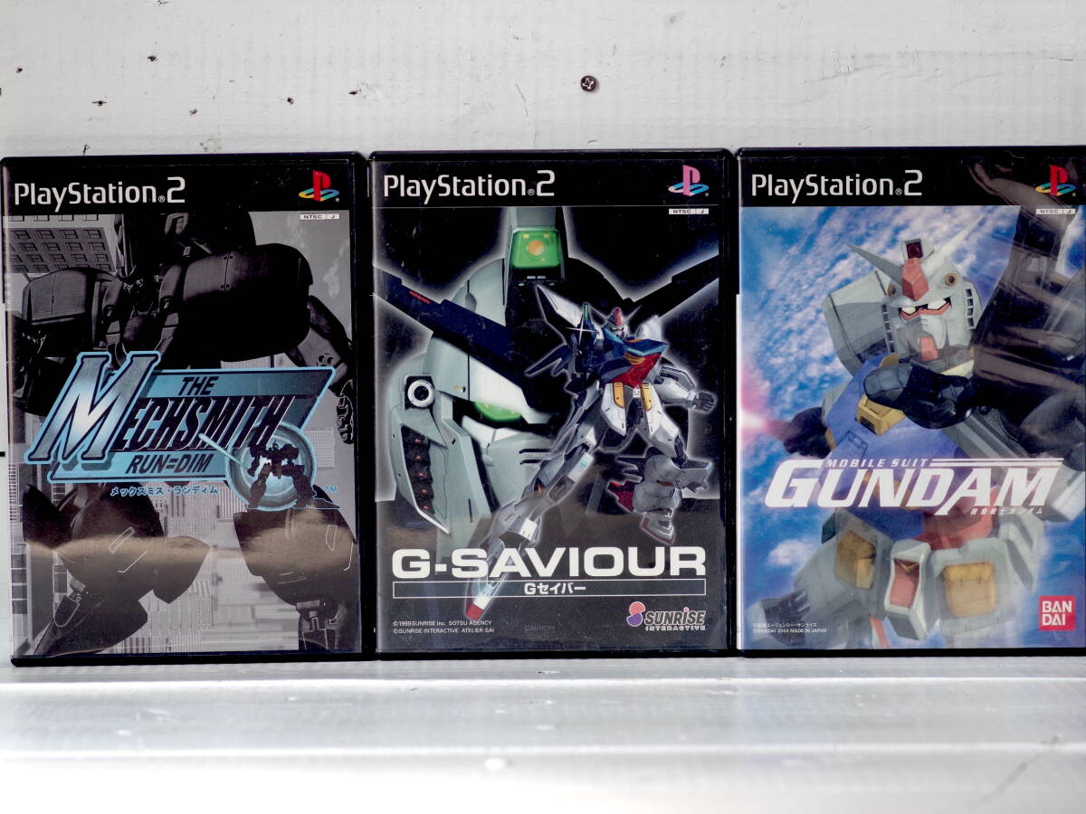 M12312【PS2】メックスミス(盤面小キズ) Gセイバー(盤面キズ多い) 機動戦士ガンダム(盤面キズ多い) 説明書なし 起動チェックOK! メール500g拍卖