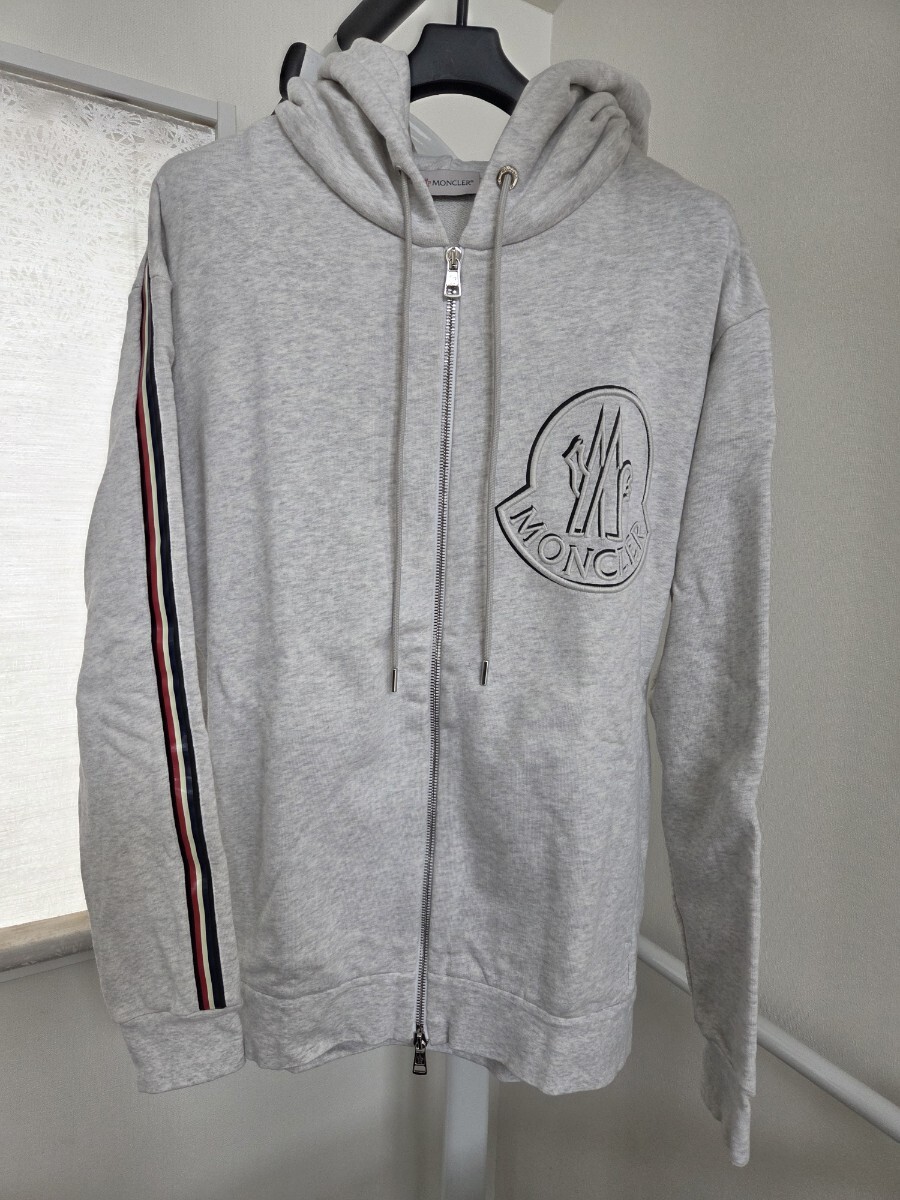 【極美品】モンクレール MONCLER ジップアップパーカー グレー S拍卖