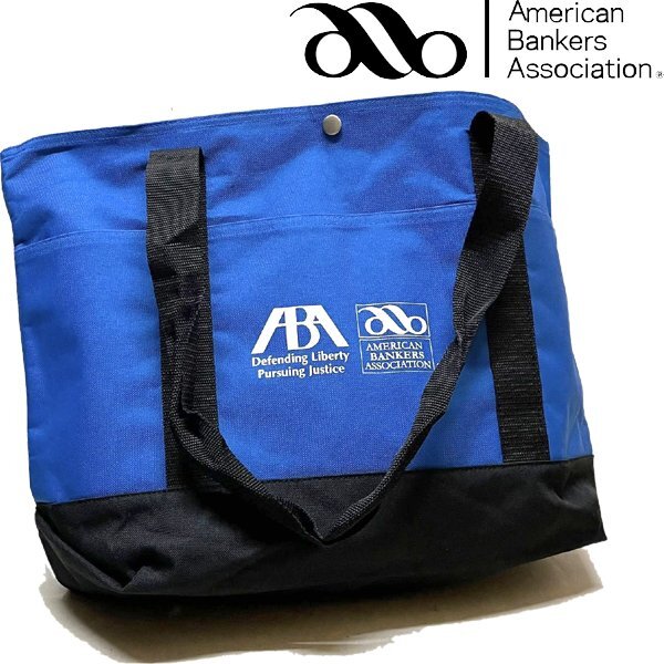 1点物◆ナイロン青ツートン黒トートバッグ鞄カバン古着メンズレディースOKアメカジ90sストリート/スポーツUSAブランド中古エコバッグ348653拍卖