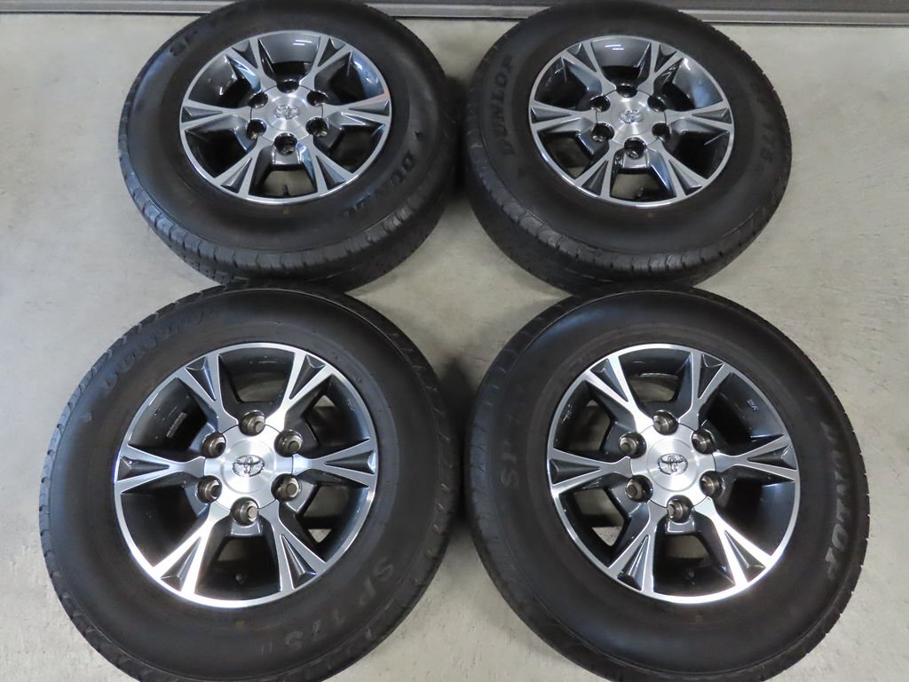 トヨタ 200ハイエース 純正 195/80R15 ダンロップ TRH200 GDH206 6J+35 PCD139.7 6穴 LT 超バリ溝 ガリ傷無し そこそこ美品拍卖