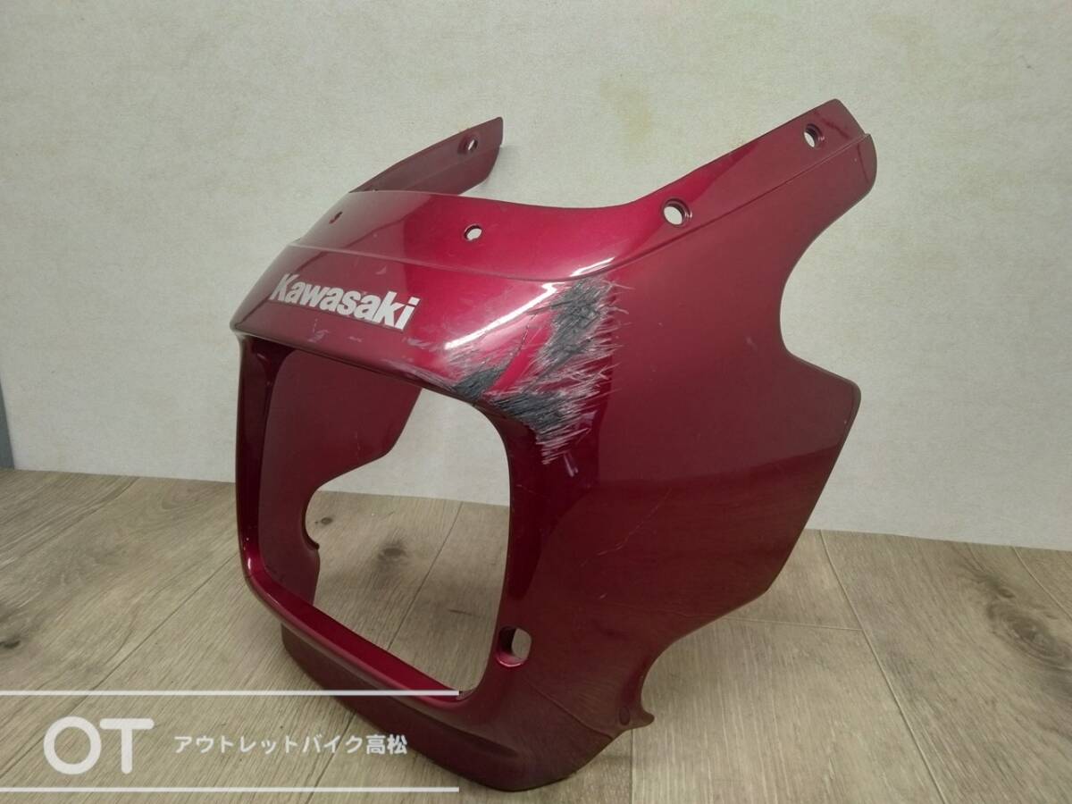 カワサキ Kawasaki 純正 フロント ビキニ カウル アッパー カウル ZRX400 ZRX1100 55028-1326 中古 当時物 傷割れあり P2804252拍卖