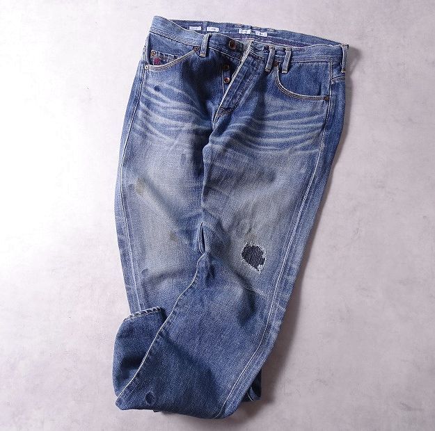RED EAR レッドイヤー ポールスミス RED DEVIL リメイク リペア加工 デニムパンツ ジーンズ 日本製 メンズ (32) インディゴ ●r-573拍卖