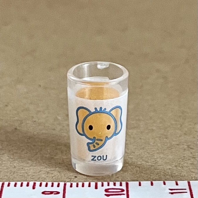 コップ ミニチュア品 リーメント わくわくお誕生日会 ぷちサンプル ゾウ拍卖
