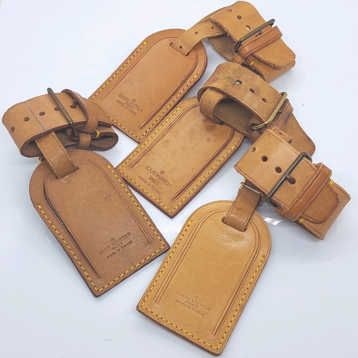 ルイヴィトン ポワニエ ネームタグ おまとめ4点セット レザー LOUIS VUITTON拍卖