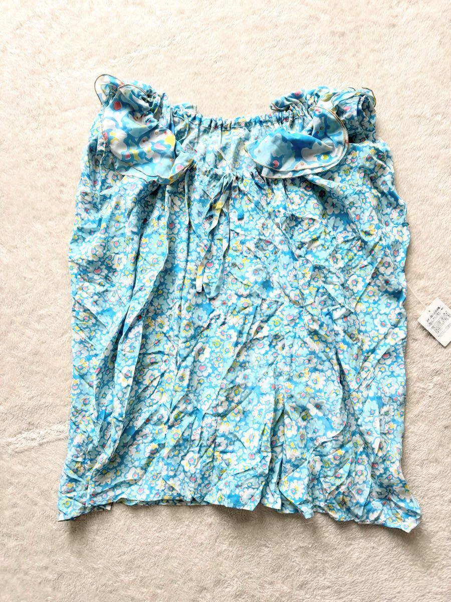 タグ付き TSUMORI CHISATO size2 花柄シルクトップス みずいろ チュニック ツモリチサト 拍卖