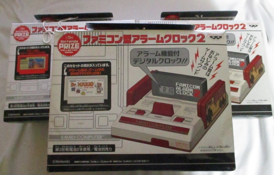 【 補償付き 送料無料 !】未開封 3点セット ファミコン型アラームクロック ドクターマリオ アイスクライマー エキサイトバイク拍卖