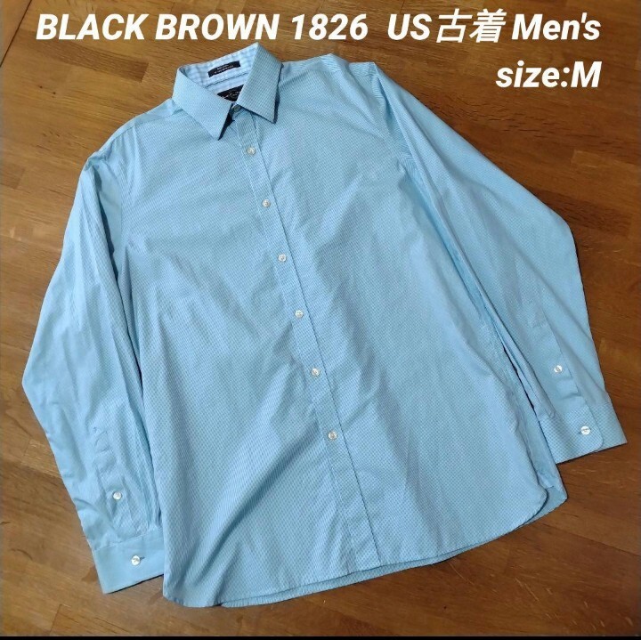 BLACK BROWN 1826 ドレスシャツ Men's size:Mライトブルー USA輸入古着 US古着拍卖