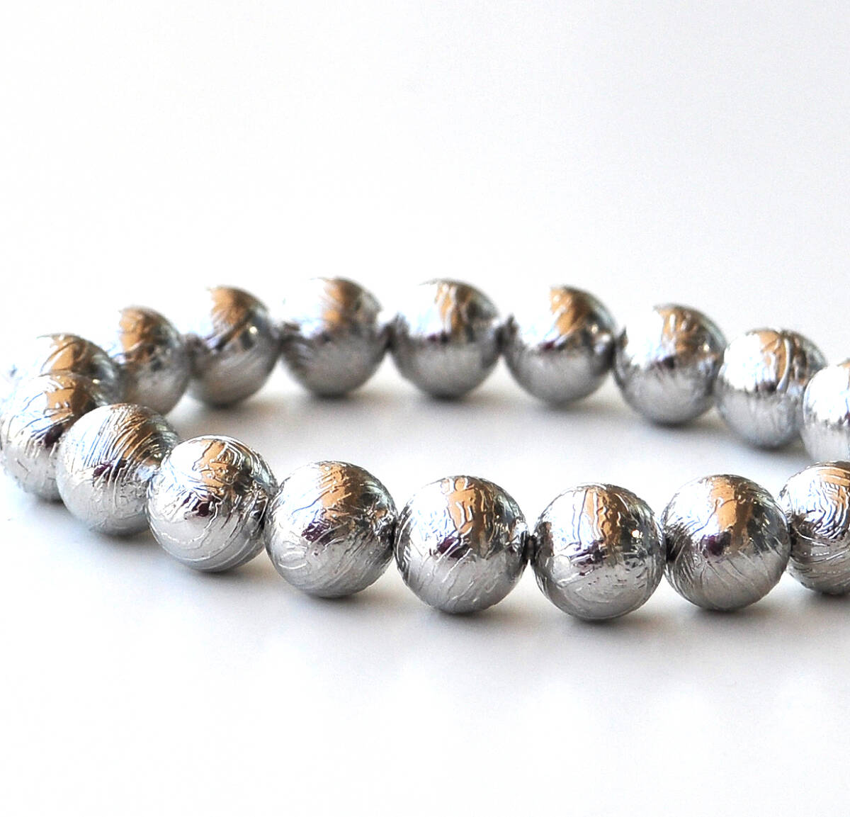 ☆天然石卸☆超激レア!!☆完全別格品!!☆超極上アルタイ隕石(メテオライト)☆ブレスレットSSA※鑑別書付!!※ファイナルクォリティー!!! 拍卖