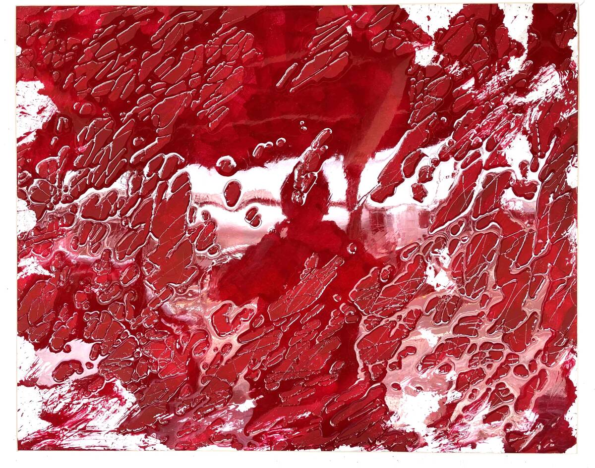 ART SHODO「アカノ血」絵師 白道 直筆作品 証明書カード付  現代アート 書道   拍卖