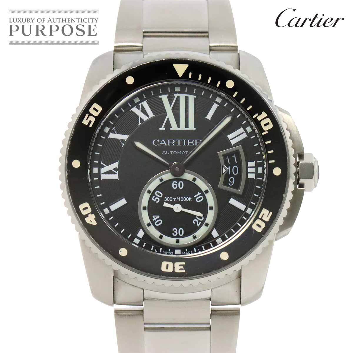カルティエ Cartier カリブル ドゥ カルティエ ダイバー W7100057 メンズ 腕時計 デイト 自動巻き Calibre de Cartier Diver 90272881拍卖