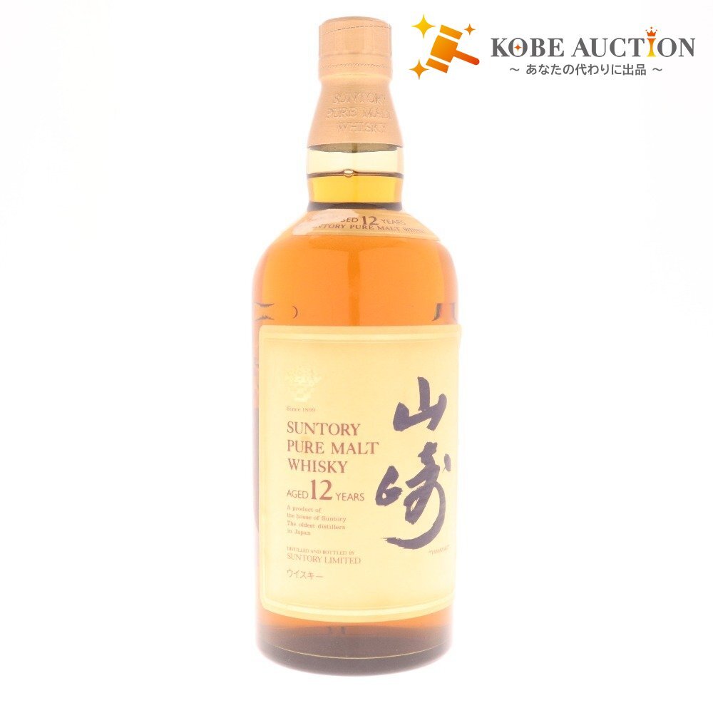 ● 酒 サントリー 山崎 12年 響マーク ピュアモルト ウイスキー 750ml 43%未開栓 未使用拍卖