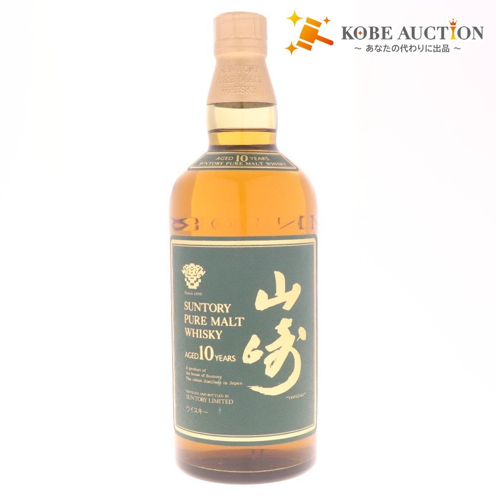 ● 酒 サントリー 山崎 10年 グリーンラベル 響マーク ピュアモルト ウイスキー 750ml 40% 未開栓 未使用拍卖