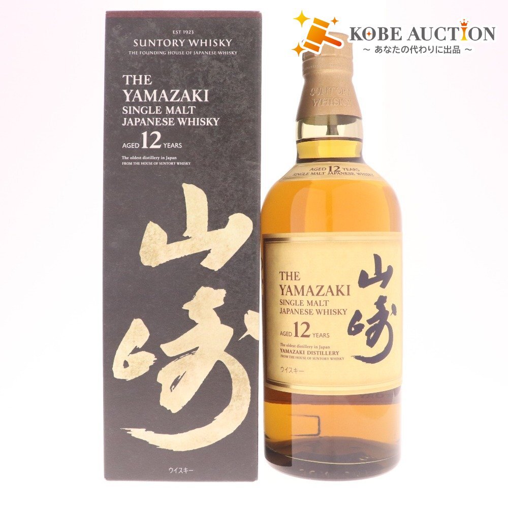 ● 酒 サントリー 山崎 12年 シングルモルト ウイスキー 700ml 43% 箱付き 未開栓 未使用拍卖