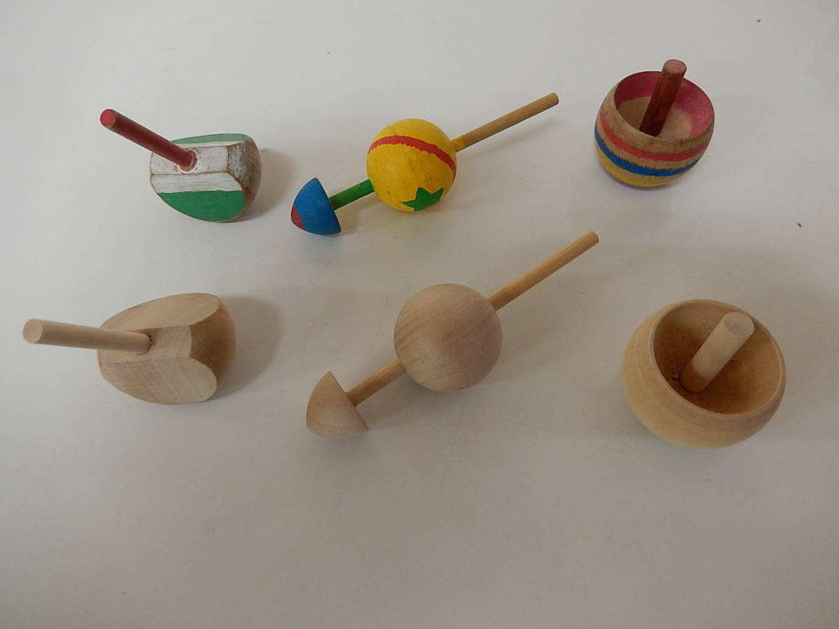 ◎★ふしぎこま 3点セット ★ 逆立ちコマ・すいかこま・ ダンスコマの3点セットです。★全て無地の木です★知育玩具★伝承玩具★拍卖