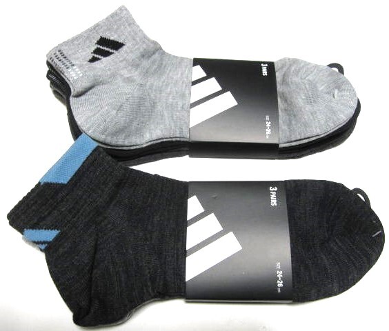*送料無料*新品*24-26㎝*アディダス*ソックス3足×2*③*adidas*拍卖