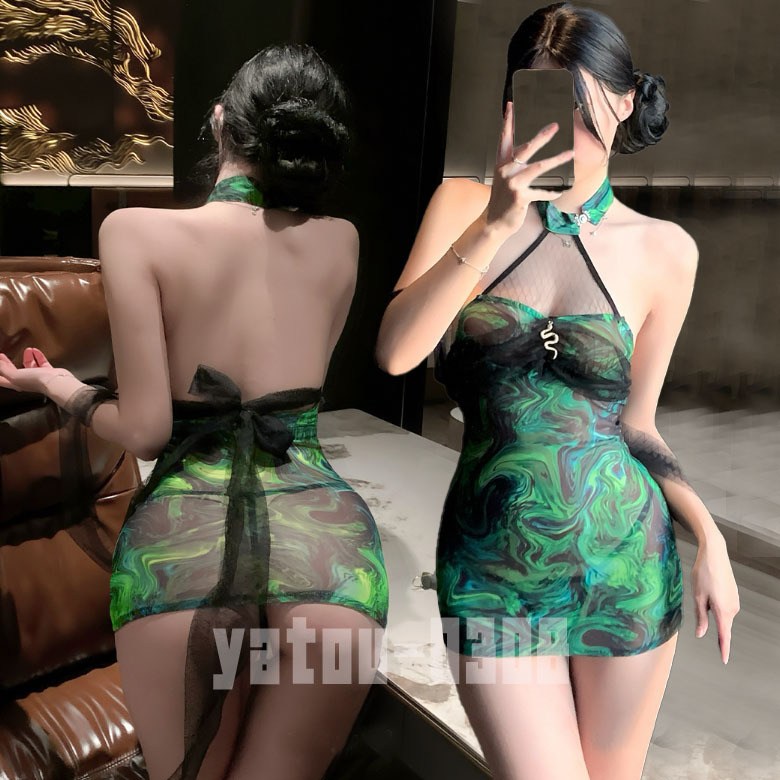 K214 コスプレウェア シースルー ミニスカート 背中開き ワンピース ベビードール セクシーランジェリー ナイトウェア拍卖