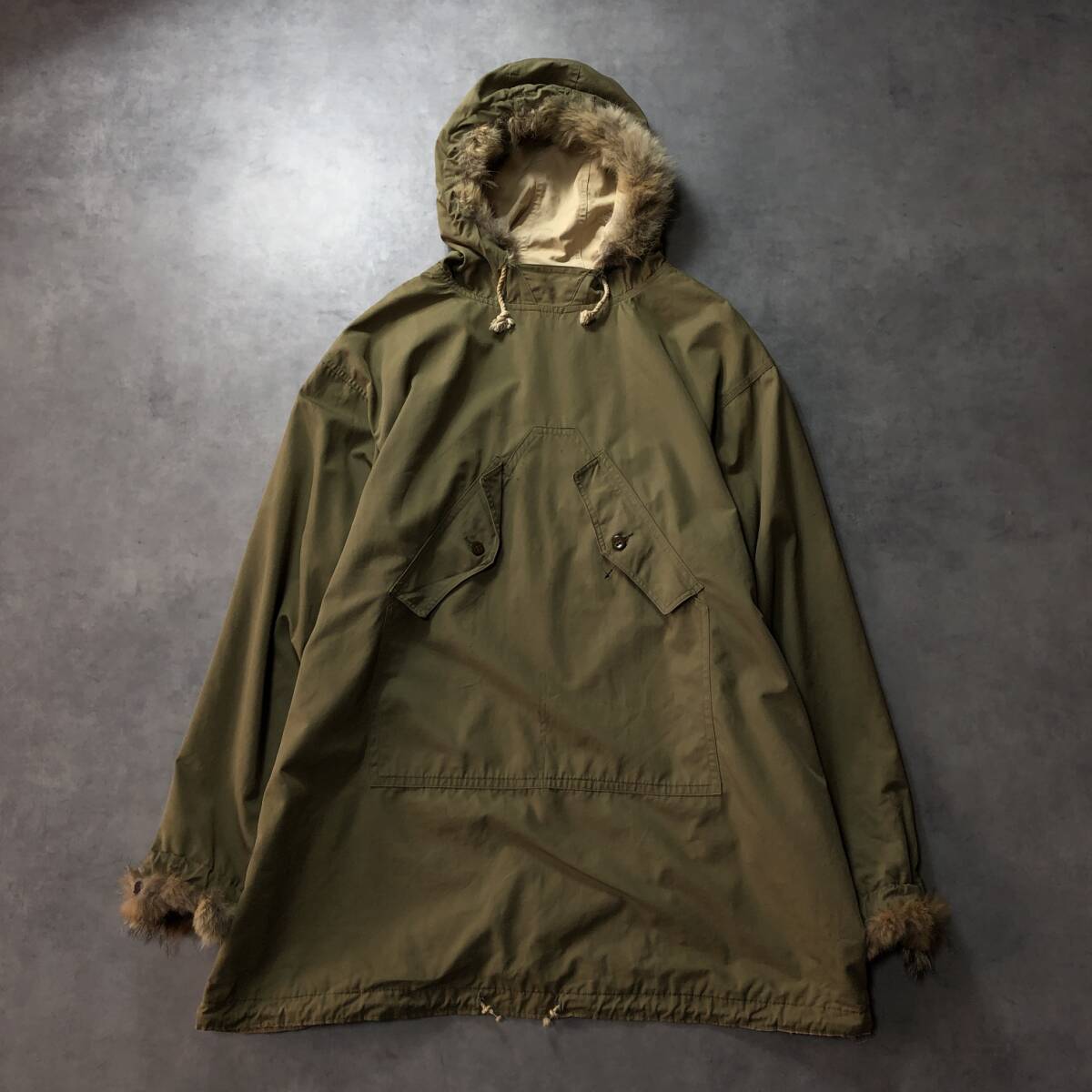 GQ1880◇U.S.ARMY : 40's M42 山岳部隊 スノーパーカー◇オリーブ系 米軍実物 リバーシブル プルオーバーパーカー アノラック拍卖