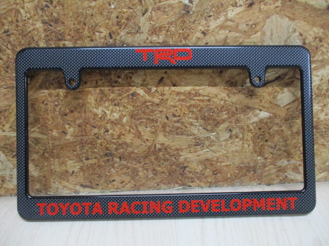 【美品】TRD/TOYOTA/ライセンスプレートフレーム/ナンバープレートフレーム/ナンバー プレート ベース/UGS2504-4拍卖