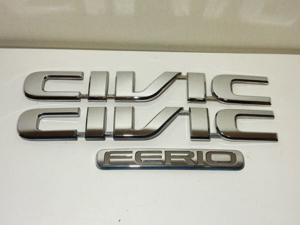 ホンダ シビック フェリオ es エンブレム セット セダン usdm 拍卖