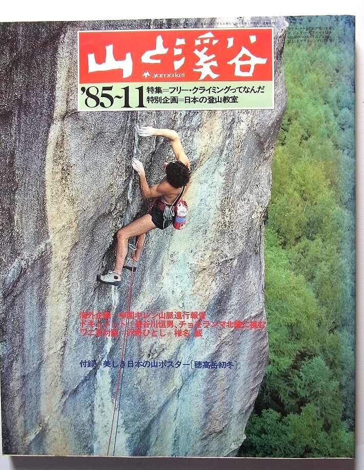 山と渓谷 1985年11月号 フリークライミングってなんだ 日本の登山教室 長谷川恒夫、チョモランマ北壁に挑む 中国キレン山脈遠行報告拍卖
