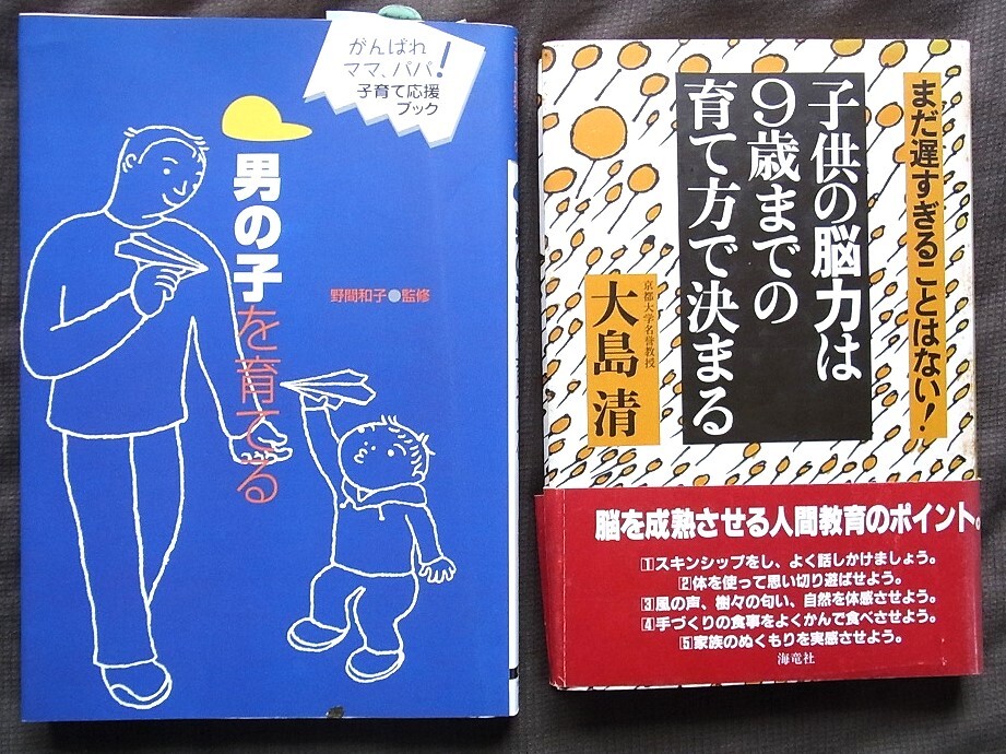 2冊セット「子どもの能力は9歳までの育て方で決まる」 大島清 海竜社:「男の子を育てる」 野間和子 オーイズミ 拍卖