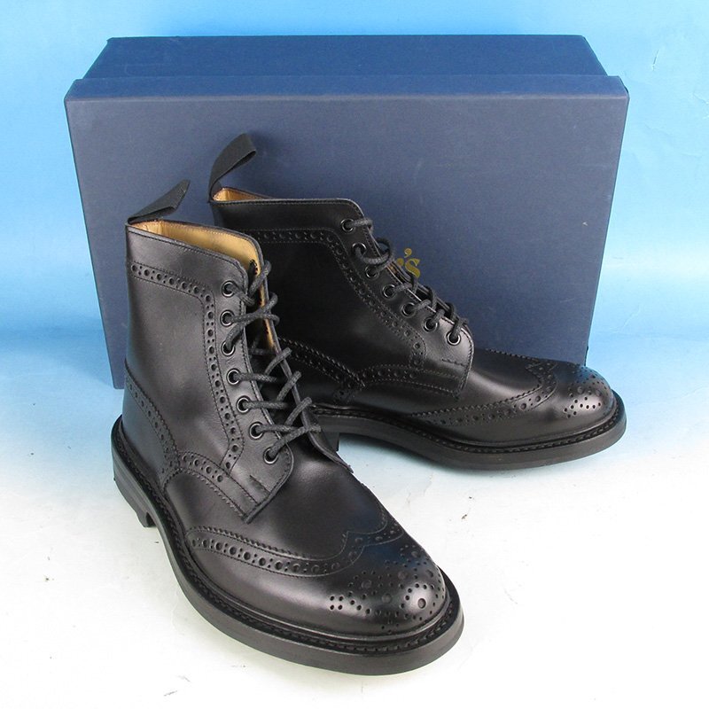 LFF16582 Tricker's トリッカーズ M2508 モールトン カントリーブーツ ブラック 6 1/2 未使用拍卖