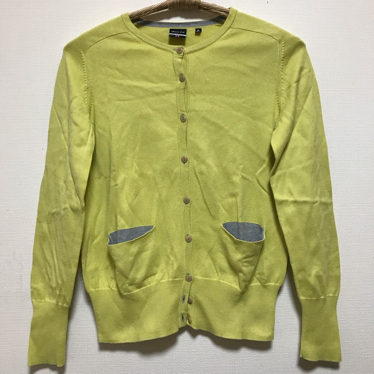 中古 ユニクロ iliann loeb 黄緑 カーディガン カーディガン拍卖