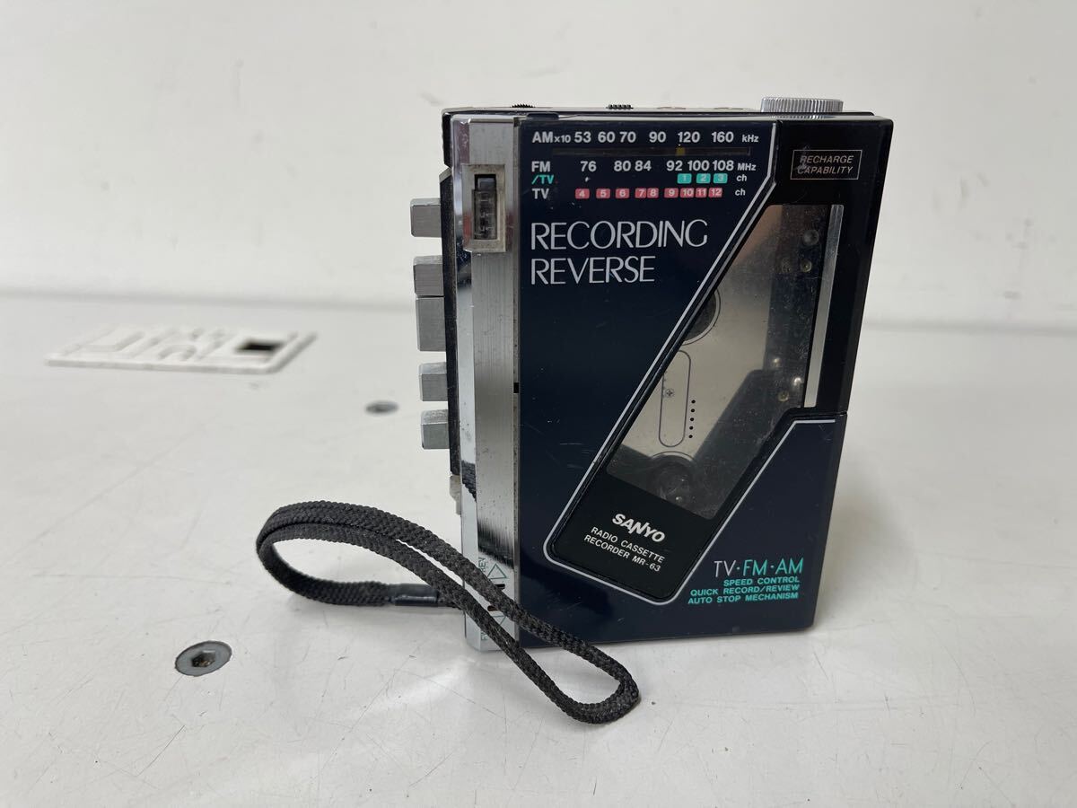 SANYO/サンヨー/ポータブルカセットレコーダーMR-63/ジャンク品拍卖